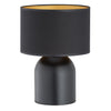 Lampada Da Tavolo Nordica Aspen 1 Luce In Acciaio Nero E Oro