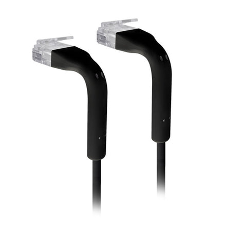 Cavo Slim Patch di Rete Pieghevole in Rame Cat.6A U/UTP 1m Nero