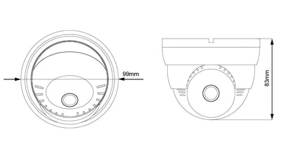 Telecamera CCTV Dome Quadbrid 5MP IR, DGC5005AT