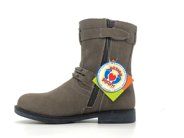 GRUNLAND Stivaletto bambina Nive taupe scuro