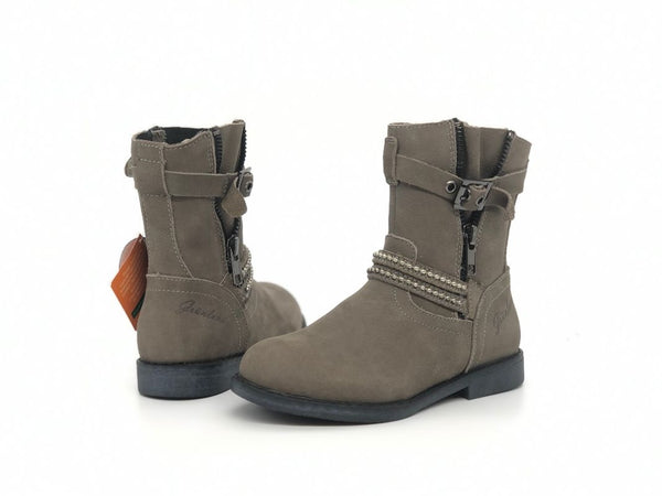 GRUNLAND Stivaletto bambina Nive taupe scuro