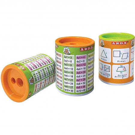 Temperamatite Contenitore latta 2 fori MATHEMATICS Arda