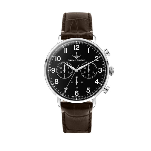 Orologio LUCIEN ROCHAT uomo GarCon cronografo pelle marrone