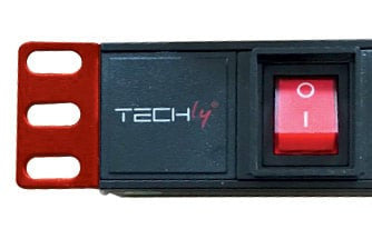 Multipresa 8 Posti da Rack 19'' con Interruttore Spina Schuko Angolata 1U