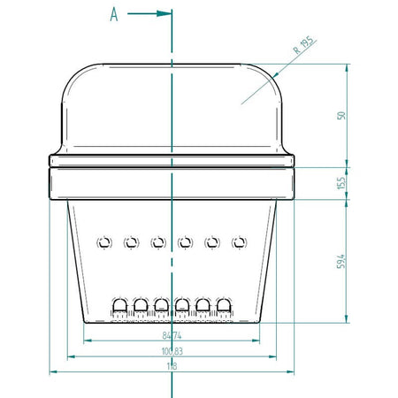 Assieme cestello braciere per stufe a pellet BRA_118X99