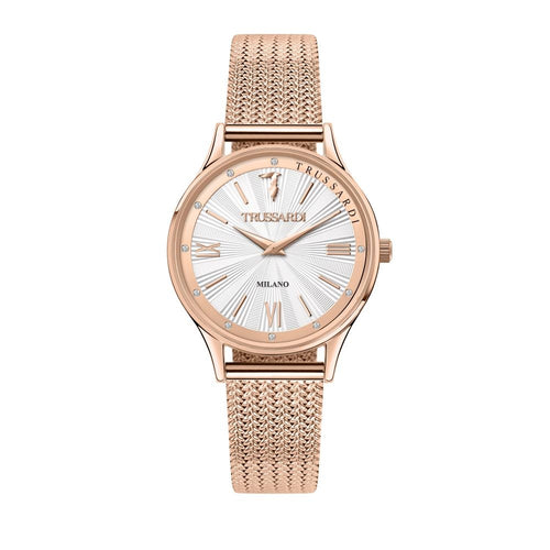 Orologio TRUSSARDI donna T-star oro rosa mesh / bianco