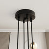 Lampada A Sospensione 4 Luci Moderna Motif In Acciaio Nero E Oro