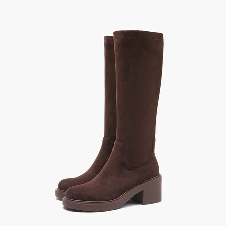 Emanuelle Vee stivali donna Anita scamosciato brown 818-15