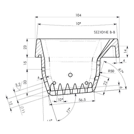 Assieme cestello braciere per stufe a pellet 001N