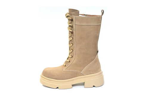 Emanuelle Vee anfibi donna Hero scamosciato beige 809-12