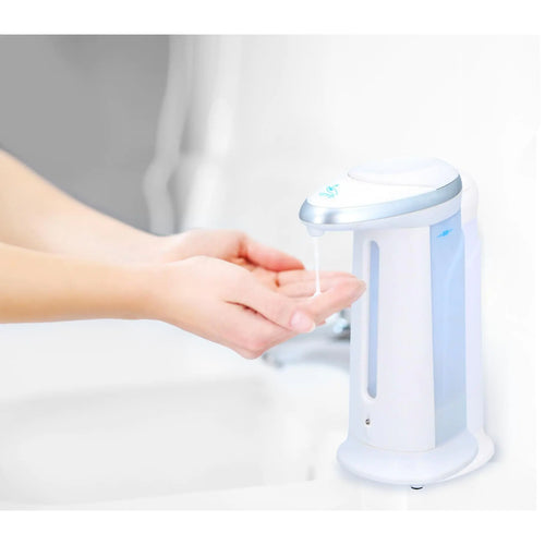Erogatore Automatico Sapone Liquido Dispenser Infrarossi 330ml Bianco Azzurro