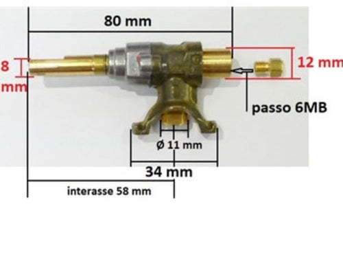 RUBINETTO SENZA VALVOLA SICUREZZA PER CUCINA A GAS TECNOGAS R5904