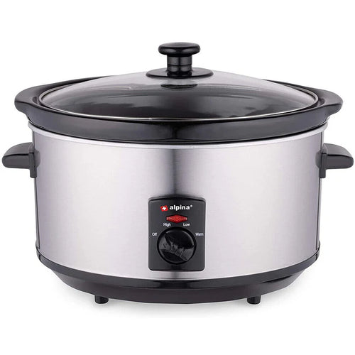 Pentola Elettrica Ovale 3,5lt Acciaio Ceramica Antiaderente 240W Cottura Lenta