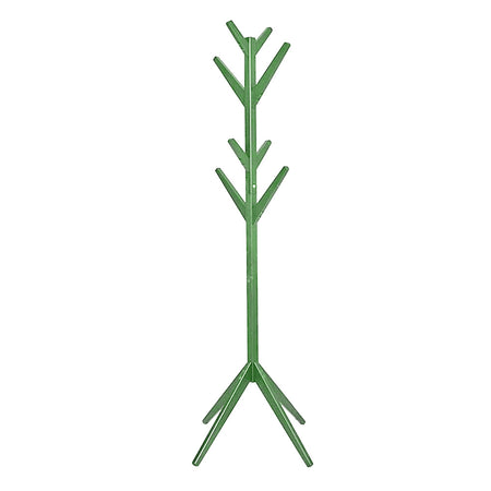 Piantana Appendiabiti in Legno di Pino 8 Ganci 58x58 H175cm Verniciato Verde