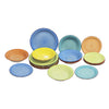 Set da 18 Piatti in Gres Porcellanato Multicolore Servizio da tavola 6 persone Colorato