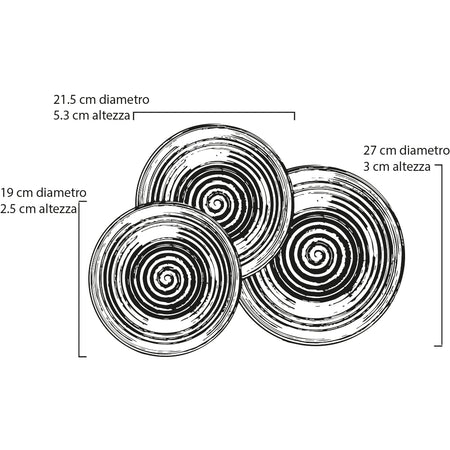 Set da 18 Piatti in Gres Porcellanato Multicolore Servizio da tavola 6 persone Colorato