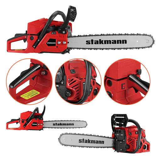 Motosega a Scoppio Benzina 2 Tempi 52cc Lama 50cm Taglia Legna e Rami