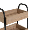 Mobiletto Portatutto Multiuso 3 ripiani Scaffalatura in Legno 41x30x77cm Salvaspazio