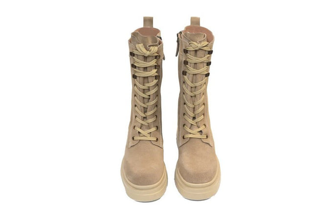 Emanuelle Vee anfibi donna Hero scamosciato beige 809-12