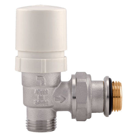 Valvola ad angolo termostatizzabile per radiatori 1/2" M con volantino