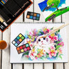 Valigetta in Legno Pittore 78pz Colori Pittura Pastelli Acquerelli Professionale