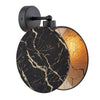 Applique 1 Luce Moderna Motif In Acciaio Effetto Marmo Nero