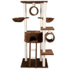 Tiragraffi Albero Gatti in Sisal Parco Giochi Tira Graffi 50x70 H 165cm Marrone Beige