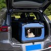 Borsa Trasportino Animali Domestici Pieghevole 70x50 H 52cm Cani e Gatti Blu