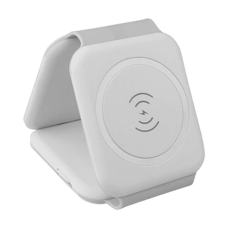 Stazione di Ricarica Wireless Qi Magnetica Pieghevole per Smartphone e Smartwatch