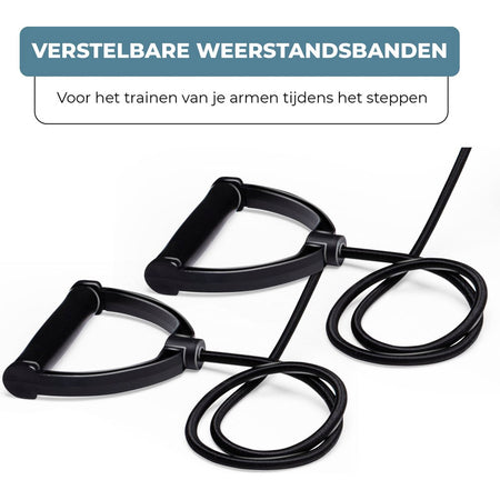 Stepper per Allenamento Palestra Fitness Umbro Display LCD e 2 Fasce Elastiche