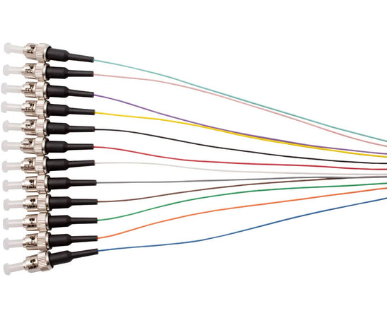 Set 12 Pigtail Fibra Ottica Multimodale OM3 ST 50/125 2 m