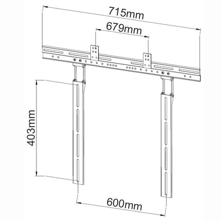 Supporto Soundbar da 10kg per TV o Staffa TV Nero
