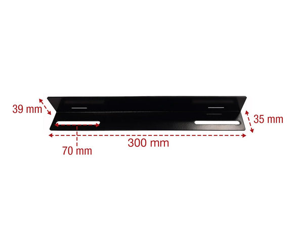 Coppia staffe a L Laterale per Rack 19'' a Muro Prof. 450mm Nero