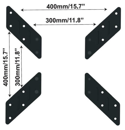 Adattatore per Supporto VESA da 200x200 a 400x400 Nero