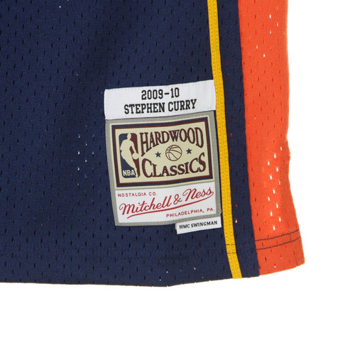 MITCHELL & NESS Canotta Basket Uomo Nba Swingman Jersey Hardwood Classics No 30 Stephen Curry 2009-10 Golwar Road Original Team Colors da uomo