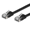 Cavo di Rete Patch Flat in Rame Cat.6A UTP 0,5m Nero