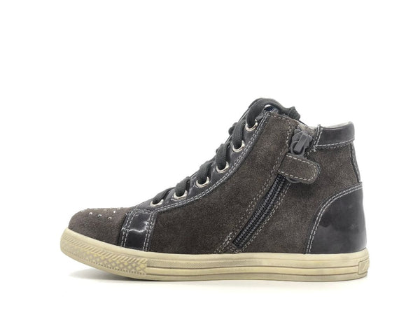 NERO GIARDINI Sneakers alta bambina carbone antra