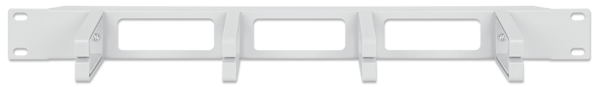 Pannello Passacavi 19'' 4 anelli in plastica 1U Grigio