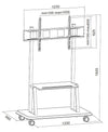 Supporto a Pavimento con Mensola per TV LCD/LED/Plasma 55-120''