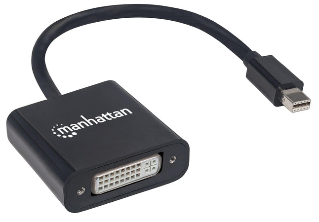 Convertitore Attivo MiniDP M a DVI F 15cm 4K Nero