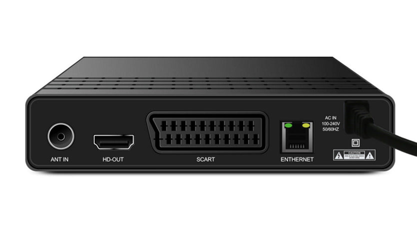 Decoder Ricevitore Digitale Terrestre DVB-T/T2 H.265 HEVC 10bit con Display e Telecomando Universale 2 in 1