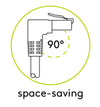 Cavo di rete Patch Connettore Angolato 90° CCA Cat.6 UTP 10m Bianco