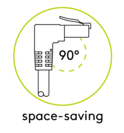 Cavo di rete Patch Connettore Angolato 90&deg CCA Cat.6 UTP 10m Bianco