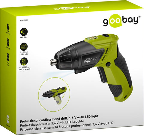Trapano Professionale Avvitatore a Batteria 3,6V con Luce LED