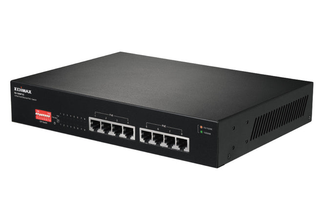 Switch Gigabit PoE+ 8 porte a Lungo Raggio con DIP Switch, GS-1008P V2
