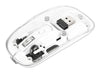 Mouse Ottico Wireless 800-1600 dpi con Micro Ricevitore USB Bianco Trasparente