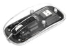 Mouse Ottico Wireless 800-1600 dpi con Micro Ricevitore USB Nero Trasparente