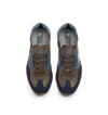 Kehnoo sneakers uomo in camoscio tessuto navy brown KM9718