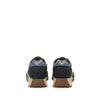 Kehnoo sneakers uomo in camoscio tessuto navy brown KM9718