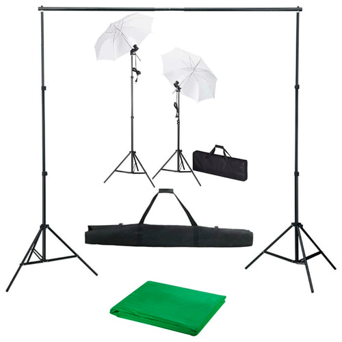 Kit Studio Fotografico con Fondali Luci e Ombrelli